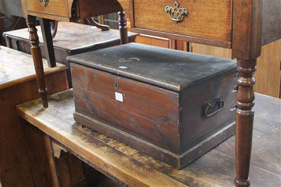 Victorian small pine blanket chest